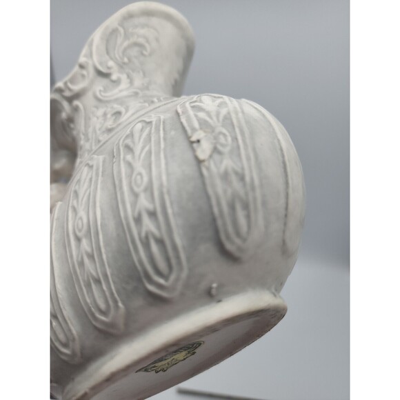 VTG Chase Japan Grey Pitcher Embossed Angel Cherub Planter Vase Victorian - Picture 11 of 12